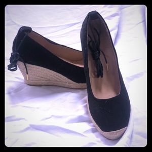 Black lace up espadrilles. Fun for the fall.